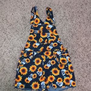 Alternative Hot Topic Denim Shortalls XS